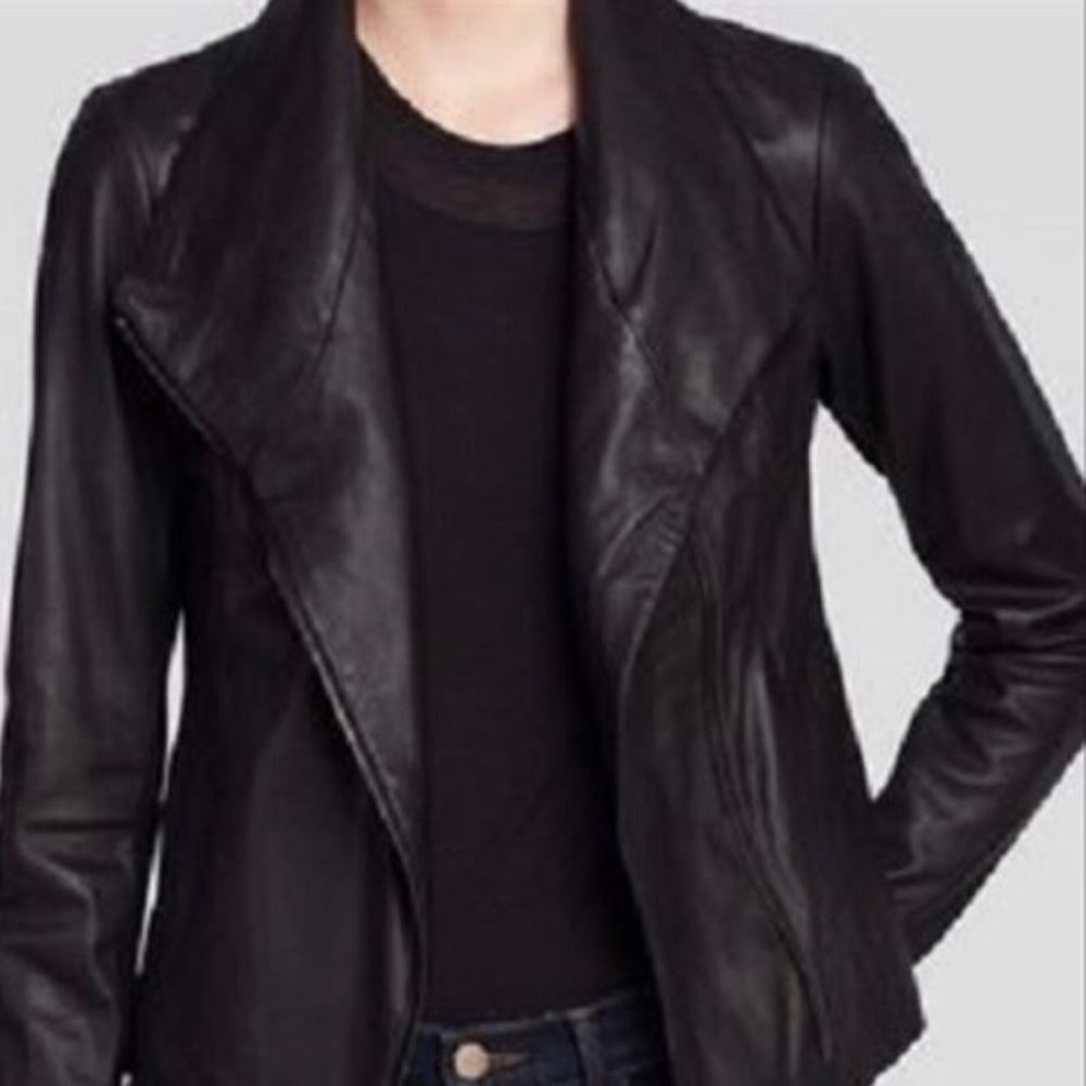 Vince Black Leather Jacket